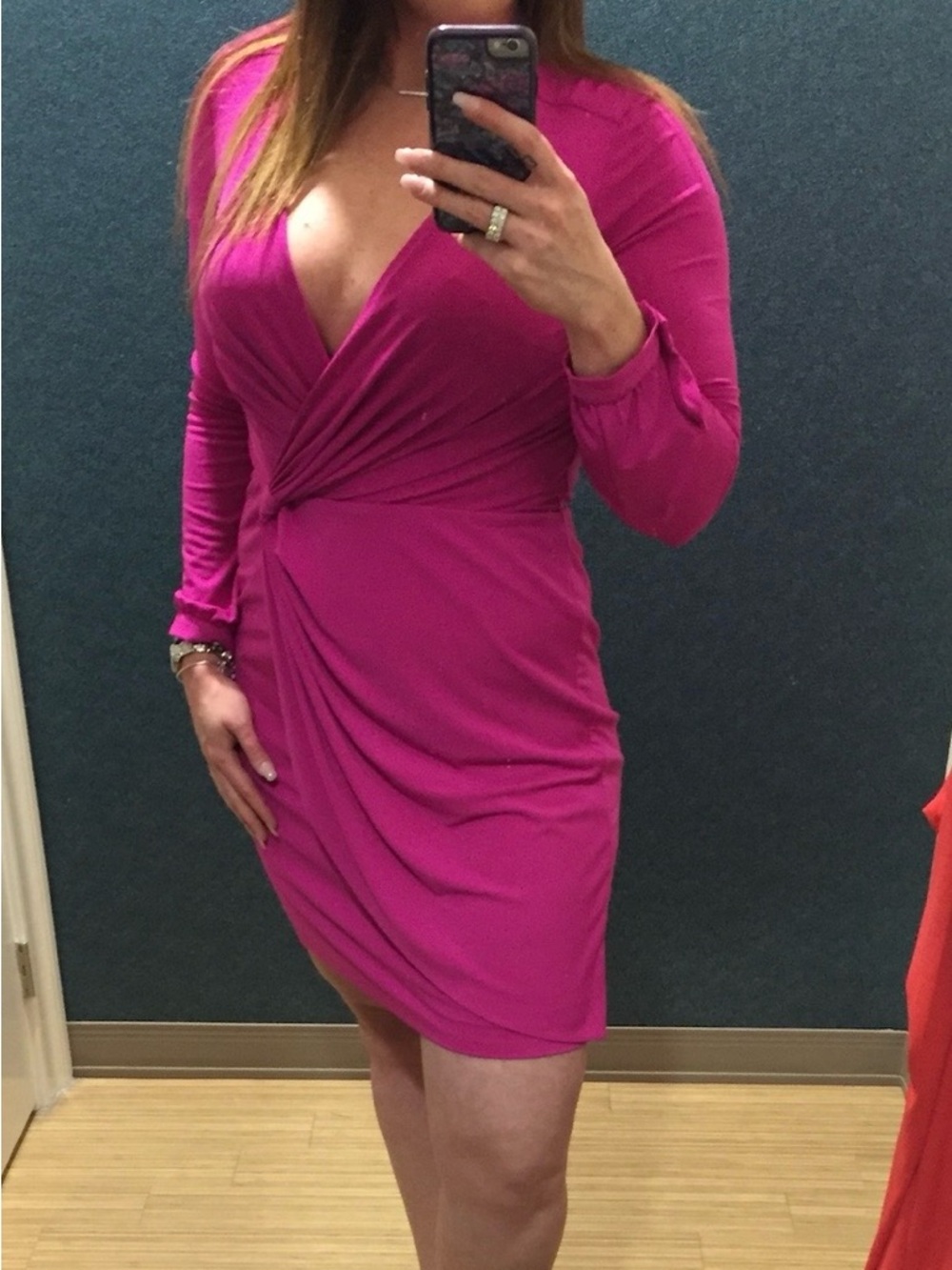 Jessica Simpson Pink Draped Dress